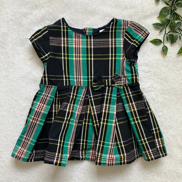 Joe Fresh 12-18M Plaid Pleated Dress 100% Cotton EUC Baby Girl - Picture 1 of 15